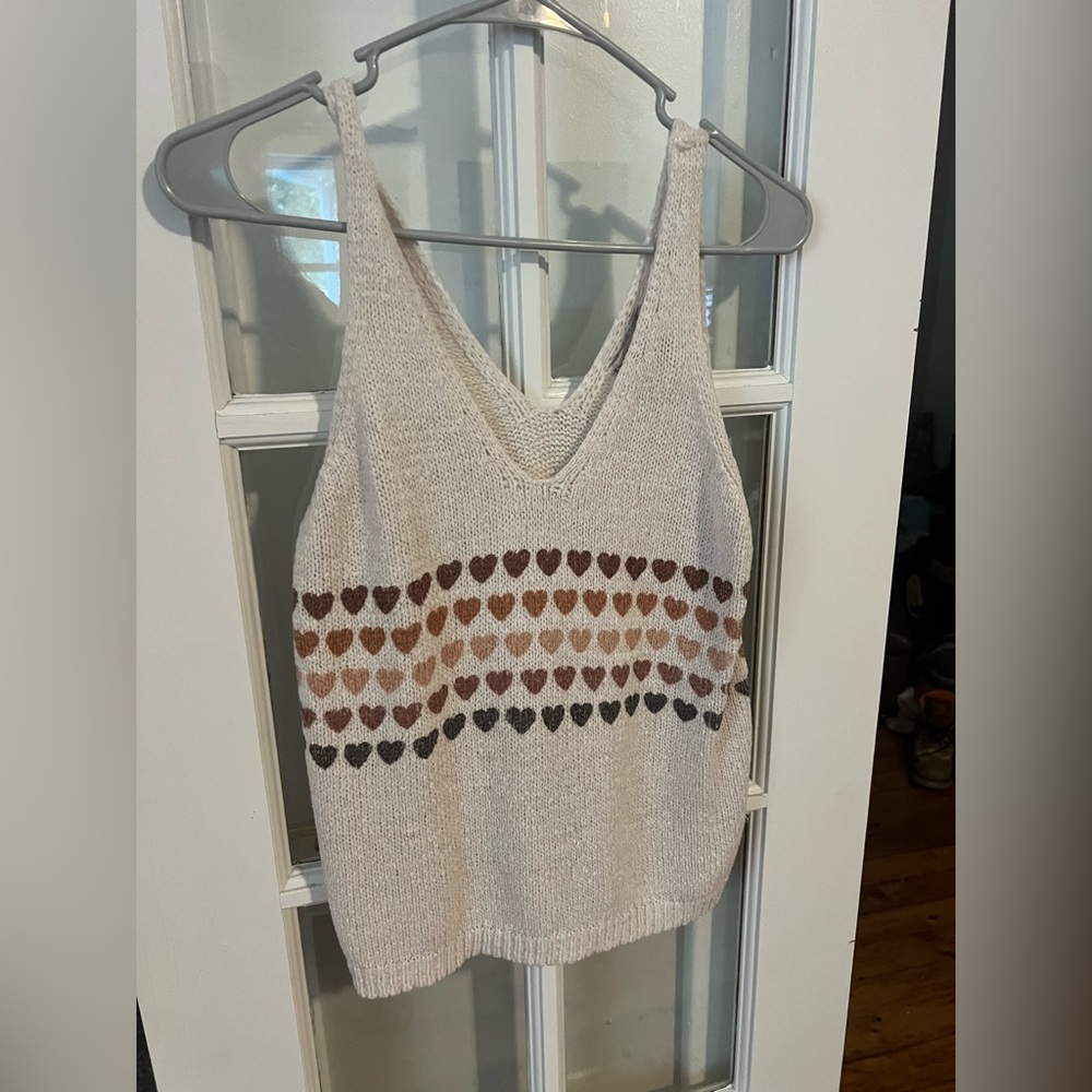 Large Tank Top w colorful hearts